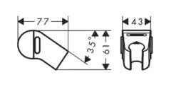 Alternative view of Hansgrohe WallStoris - Schuifstuk, Mat Wit 27917700