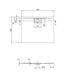 Alternative view of Villeroy & Boch Architectura MetalRim - Douchebak, 800x1000 Mm, Antraciet UDA1080ARA215V-1S
