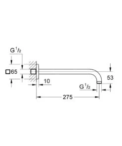 Alternative view of Grohe Rainshower - Modern Douchearm, Chroom 27488000