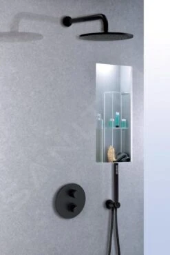 Paffoni Stick - Hoofddouche, Diameter 225 Mm, Mat Zwart ZSOF074NO -Grohe Winkel 0b3902d469b770f28d93f77d