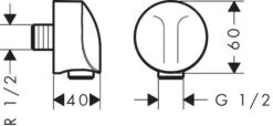 Alternative view of Hansgrohe Fixfit - Slangaansluiting E Zonder Terugslagklep, Chroom 27454000