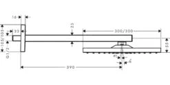 Alternative view of Hansgrohe Raindance E - Hoofddouche E 300 Met Douchearm, 1jet, EcoSmart, Chroom 26239000