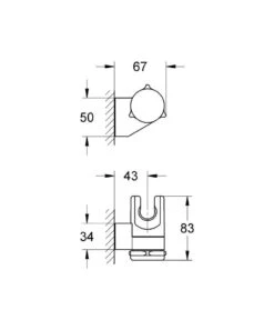 Alternative view of Grohe Relexa - Wanddouchehouder, Chroom 28623000