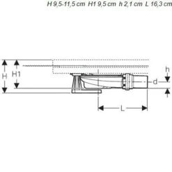 Alternative view of Geberit Setaplano - Afvoerset Met 4 Steunpoten, Voor Setaplano Douchebak, Waterslothoogte 30 Mm 154.020.00.1