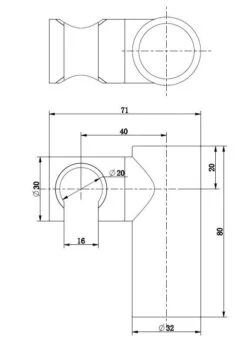 Alternative view of Kielle Accessoires - Wanddouchehouder, Chroom 20901020