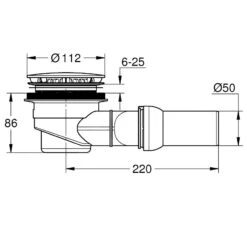 Alternative view of Grohe Afvoergarnituren - Afvoergarnituur Voor Douchebakken, Achterafvoer, Alpine Wit 49534SH0