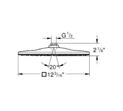 Alternative view of Grohe Rainshower - Hoofddouche 310 Mono, 1 Straal, Chroom 26570000