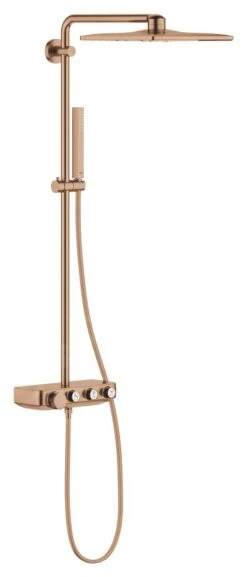 Grohe Euphoria SmartControl - Douchesysteem Cube 310 Duo Met Thermostaatkraan, 2 Straalsoorten, Geborsteld Warm Sunset 26508DL0