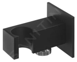 Sapho Accessoires - Wandaansluitbocht Met Houder, Vierkant, Mat Zwart SG303NE -Grohe Winkel 1f10efbec5c810d807596368