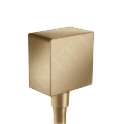 Hansgrohe Fixfit - Wandaansluitbocht Square Met Terugslagklep, Geborsteld Brons 26455140