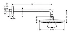 Alternative view of Hansgrohe Raindance Select S - Hoofddouche 240 Mm 2jet EcoSmart 9l/min, Douchearm 390 Mm, Wit/chroom 26470400