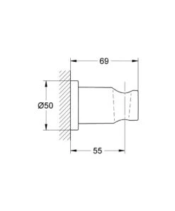 Alternative view of Grohe Rainshower - Wanddouchehouder, Geborsteld Warm Sunset 27074DL0