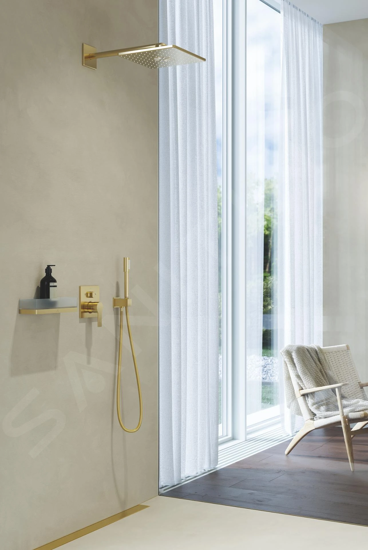 Grohe Rainshower SmartActive Cube - Hoofddouche 310, Douchearm 430 Mm, 2-jets, Geborsteld Cool Sunrise 26479GN0 5 Grohe Rainshower SmartActive Cube - Hoofddouche 310, Douchearm 430 Mm, 2-jets, Geborsteld Cool Sunrise 26479GN0 - Afbeelding 3