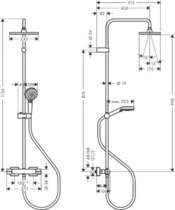 Alternative view of Hansgrohe Vernis Shape - Doucheset Showerpipe 230 Met Thermostaat, Chroom 26286000