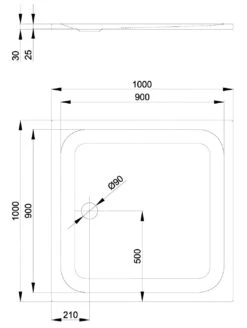 Alternative view of Bette Ultra - Douchebak 1000x1000 Mm, Anti-Slip, BetteGlaze Plus, Wit 5940-000AR,PLUS