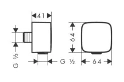 Alternative view of Axor Douche Programma - Wandaansluitbocht, Chroom 36731000