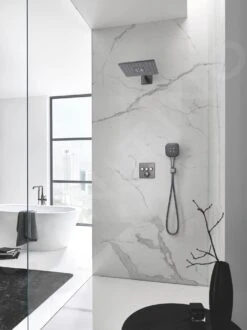 Grohe Rainshower SmartActive Cube - Hoofddouche 310, Douchearm 430 Mm, 2-jets, Geborsteld Hard Graphite 26479AL0 -Grohe Winkel 350d25d8c2e49ae48505b77a