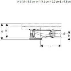 Alternative view of Geberit Setaplano - Afvoerset Met 4 Steunpoten, Voor Setaplano Douchebak, Waterslothoogte 50 Mm 154.010.00.1