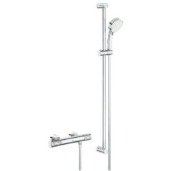 Grohe Grohtherm 1000 Performance - Douchekraan Met Thermostaat Opbouw, 2 Jets, Chroom 34784000