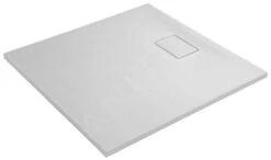 Sapho Acora - Douchebak 900x900 Mm, Gegoten Marmer, Decor Witsteen AC002 -Grohe Winkel 3cbd1e4b035db537cdf52177