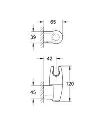 Alternative view of Grohe Movario - Wanddouchehouder, Chroom 28401000