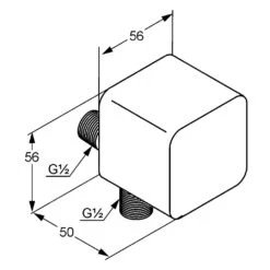 Alternative view of Kludi A-Qa - Wandaansluitocht, Chroom 6554305-00