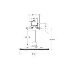 Grohe Rainshower SmartActive - Hoofddouche 310, Douchearm 142 Mm, 2-jets, Geborsteld Cool Sunrise 26477GN0 8 Grohe Rainshower SmartActive - Hoofddouche 310, Douchearm 142 Mm, 2-jets, Geborsteld Cool Sunrise 26477GN0 -Grohe Winkel 41b34d49ba8924bdcbc37792