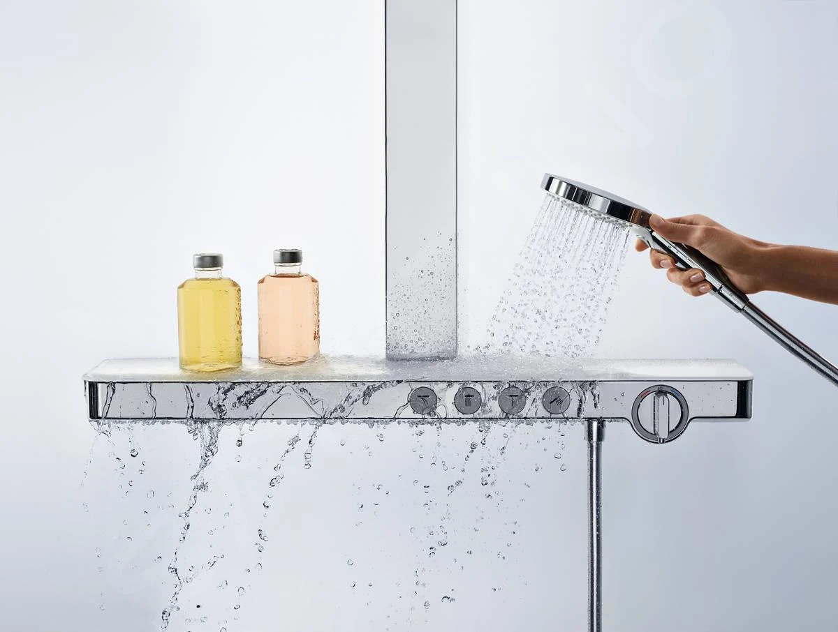 Hansgrohe Rainmaker Select - Showerpipe 460 Doucheset Met Thermostaat, 3 Functies, Wit/chroom 27106400 6 Hansgrohe Rainmaker Select - Showerpipe 460 Doucheset Met Thermostaat, 3 Functies, Wit/chroom 27106400 - Afbeelding 4