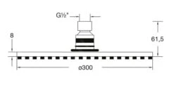 Alternative view of Steinberg 100 - Hoofddouche, Diameter 300 Mm, Chroom 100 1688