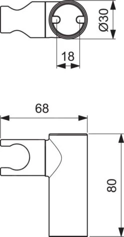 Alternative view of Ideal Standard Idealrain Pro - Draaibare Handdouchehouder, Chroom B9847AA