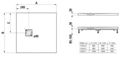 Alternative view of Laufen Solutions - Douchebak 900x900 Mm, Wit H2154420000001