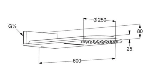 Kludi A-Qa - Hoofddouche 250, 2jet, Wit/chroom 6488091-00 4 Kludi A-Qa - Hoofddouche 250, 2jet, Wit/chroom 6488091-00 - Afbeelding 2