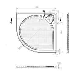 Alternative view of Gelco Douchebakken - Douchebak Arca, 900x900 Mm, Wit PA559