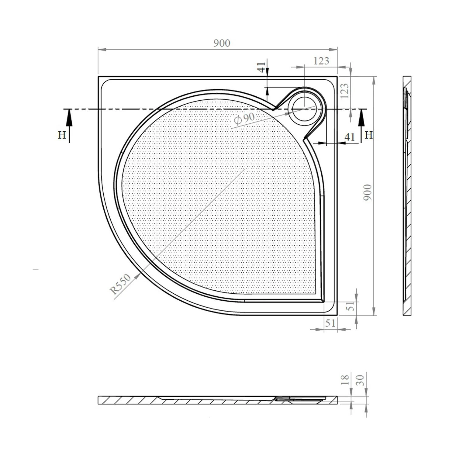 Gelco Douchebakken - Douchebak Arca, 900x900 Mm, Wit PA559 4 Gelco Douchebakken - Douchebak Arca, 900x900 Mm, Wit PA559 - Afbeelding 2
