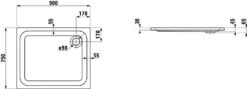 Alternative view of Laufen Solutions - Douchebak 900x750 Mm, Wit H2115050000001