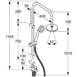 Alternative view of Kludi Dual - Dual Shower System Doucheset, 200 Mm, Chroom 6609005-00