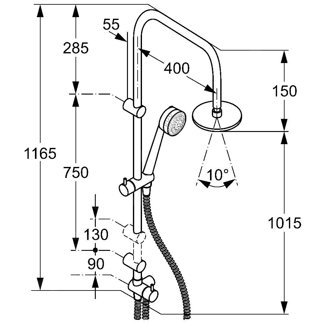 Kludi Dual - Dual Shower System Doucheset, 200 Mm, Chroom 6609005-00 4 Kludi Dual - Dual Shower System Doucheset, 200 Mm, Chroom 6609005-00 - Afbeelding 2