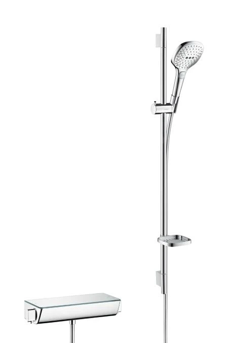 Hansgrohe Raindance Select E - 120 Doucheset Met Ecostat Select Thermostaat, 3 Jet, Chroom 27039000 3 Hansgrohe Raindance Select E - 120 Doucheset Met Ecostat Select Thermostaat, 3 Jet, Chroom 27039000