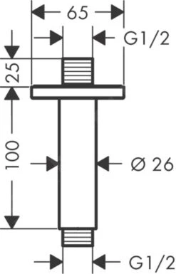Alternative view of Hansgrohe Vernis Shape - Plafondaansluiting 100 Mm, Mat Zwart 26406670
