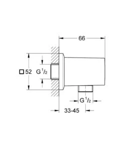 Alternative view of Grohe Allure Brilliant - Muuraansluitbocht, Supersteel 27707DC0