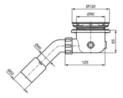 Alternative view of Ideal Standard Connect 2 - Afvoergarnituur Voor Douchebakken, Chroom T8520AA