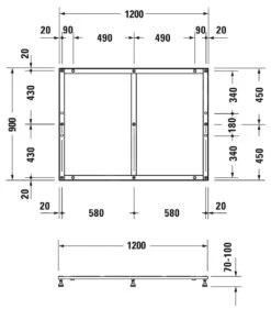 Alternative view of Duravit Toebehoren - Potenset Voor Douchebak 1200x900 Mm 791384000000000