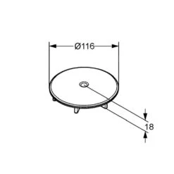 Alternative view of Kludi Tasso - Plug Voor Sifon Tasso, Chroom 7137005-00