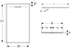 Geberit Sestra - Douchebak 1200x900 Mm, Wit 550.255.00.2 -Grohe Winkel 67bb7b77e882052096b3ed41 2