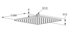 Alternative view of Kludi A-Qa - Hoofddouche, 300x300 Mm, Wit/chroom 6443091-00