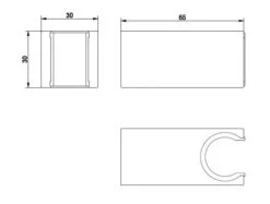 Alternative view of Kielle Accessoires - Wanddouchehouder, Chroom 20901030