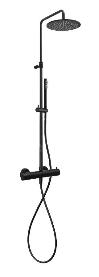 Paffoni Douchesets - Doucheset Mini Birillo 225 Met Thermostaatkraan, Mat Zwart ZCOL638LIQNO 3 Paffoni Douchesets - Doucheset Mini Birillo 225 Met Thermostaatkraan, Mat Zwart ZCOL638LIQNO