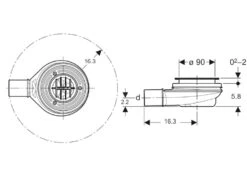 Alternative view of Geberit Toebehoren - Afvoerset Voor Douchebakken, Waterslothoogte 30 Mm 150.581.00.1