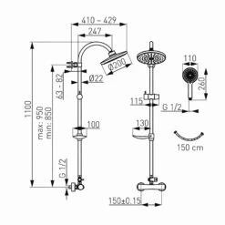 Alternative view of Novaservis Douchesets - Doucheset Met Thermostaat, Chroom SET040/TER,0