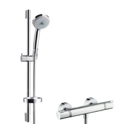 Hansgrohe Croma 100 - Doucheset Met Thermostaat, Met Handdouche Croma 100 Multi, Chroom 27086000